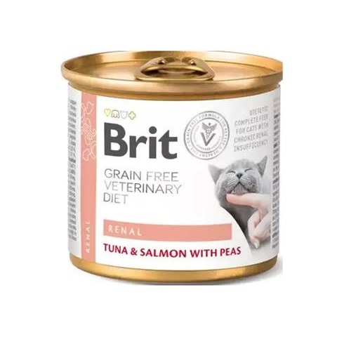 Brit Veterinary Diets GF cat Renal 200 g konzerva